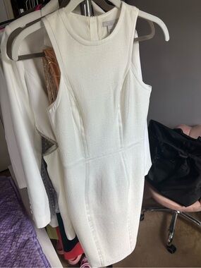 H&M White Sleeveless Sheath Dress - Classic Women's Dress